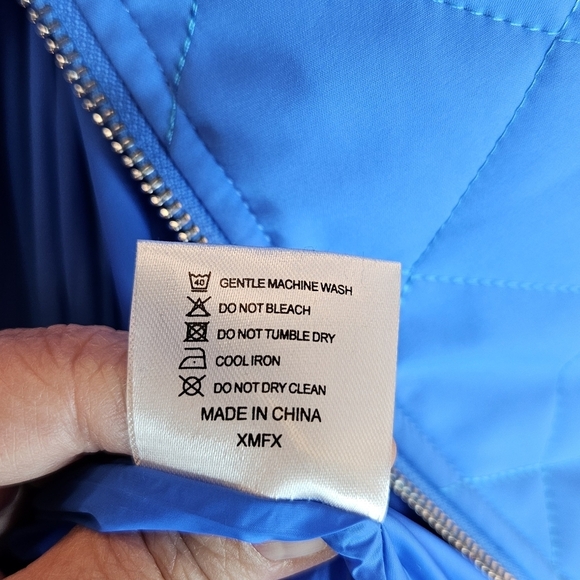 Magcomsen Jacket Womens Sz M Azure Blue Quilted Water Resist Outdoor - Picture 9 of 15